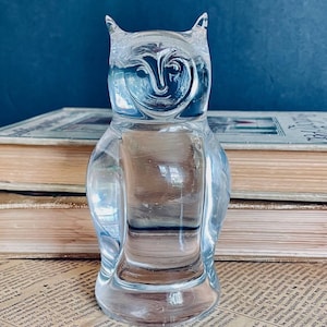 Crystal Owl Paperweight by Wicher Wichers Groningen holland