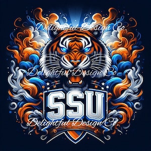 Savannah State Tigers Smoke PNG Sublimation Gobelets Carnets de notes Cartes de correspondance