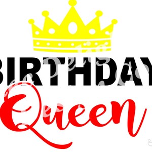 Birthday Queen SVG, Birthday, Cricut Silhouette cutting machine, Crown, Birthday Crown