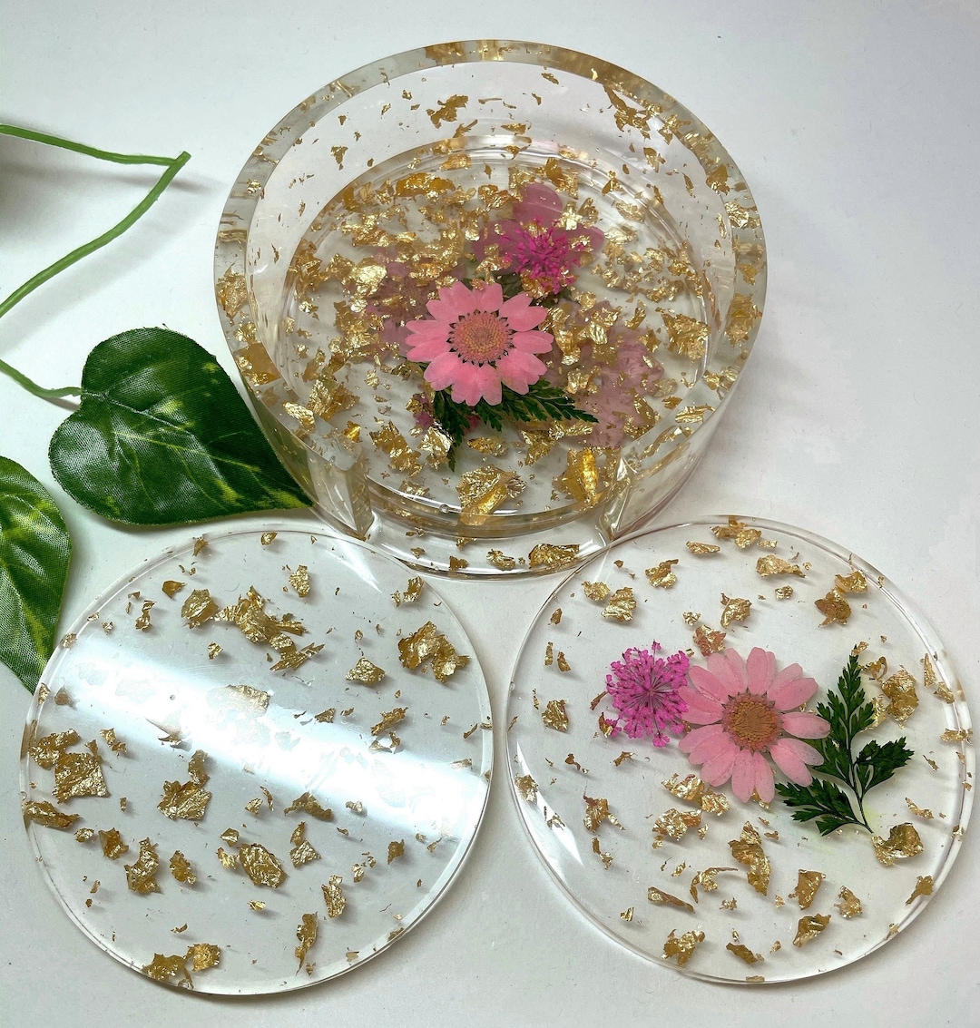 Ensemble de 4 sous-verres Jardins
