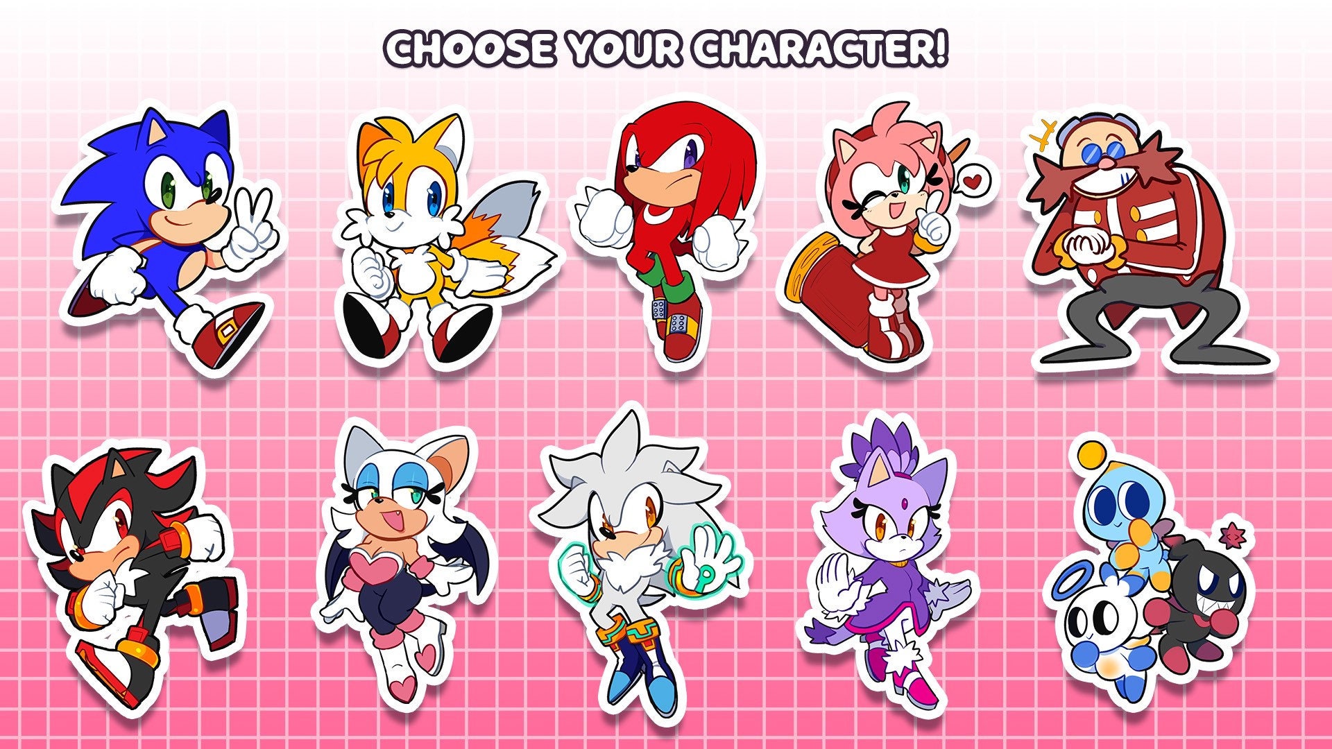 Sonic Character Stickers