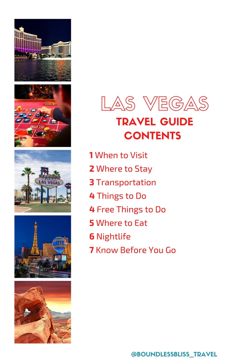 Las Vegas Travel Guide Etsy