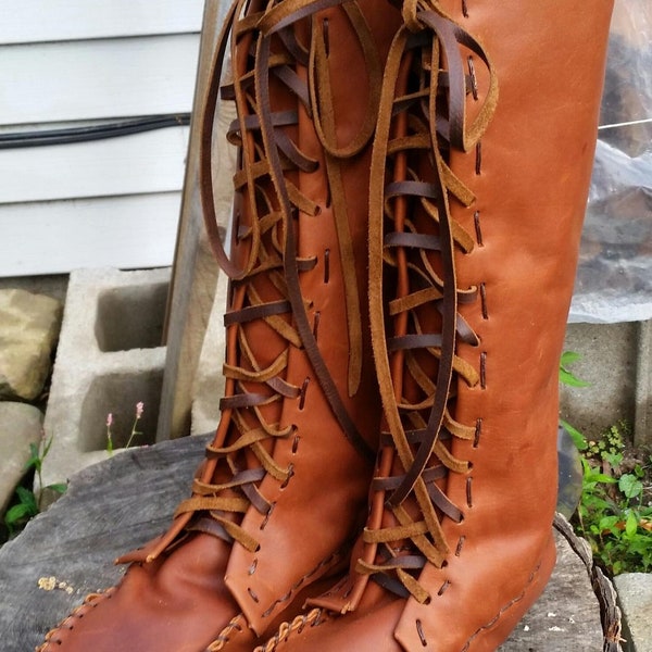 Mens Knee High Moccasins - Etsy