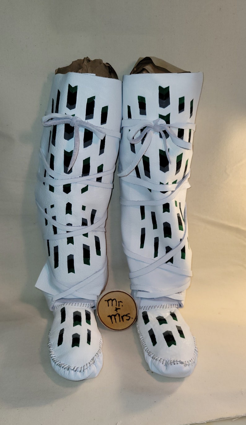 Knee-hi Wrap-around Moccasin Boots - Plains Indian Style - Etsy