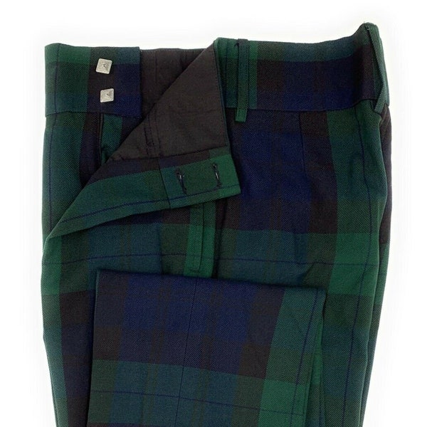 Black Watch Tartan Trews Scottish Dress Trousers 30 - 46