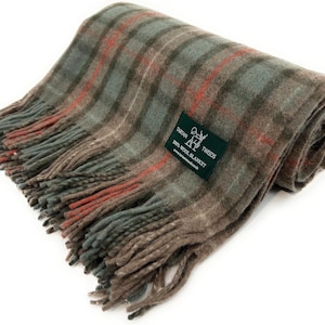 Fraser Hunting Weathered Tartan 100% New Wool Blanket Throw Brand New