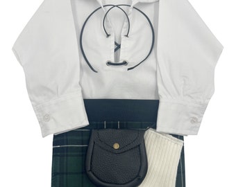 Tenue de kilt réglable pour bébé tartan de chasse Maclean