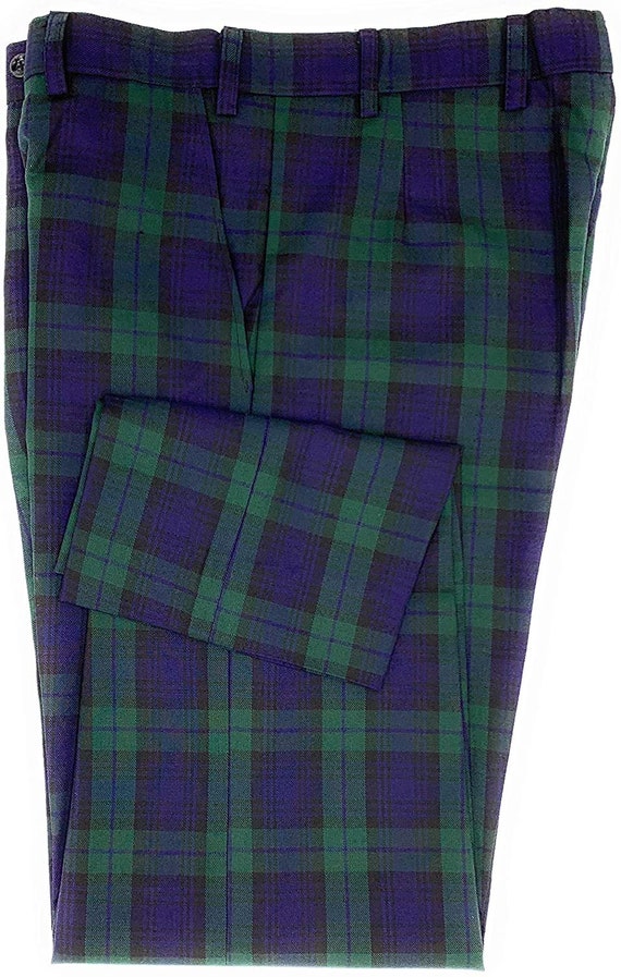 Black Watch Tartan Trousers Dress Golf 