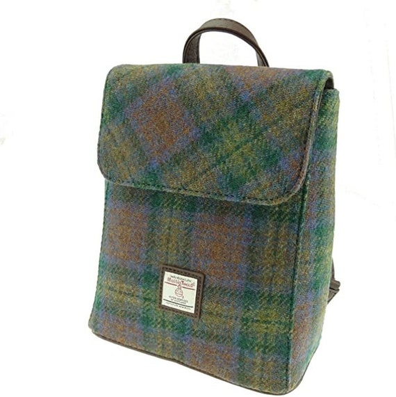 Harris Tweed Skye Tartan Small Backpack Daypack for Women - Etsy
