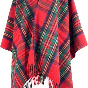 Royal Stewart Tartan Women&#39;s Pure Wool Cape