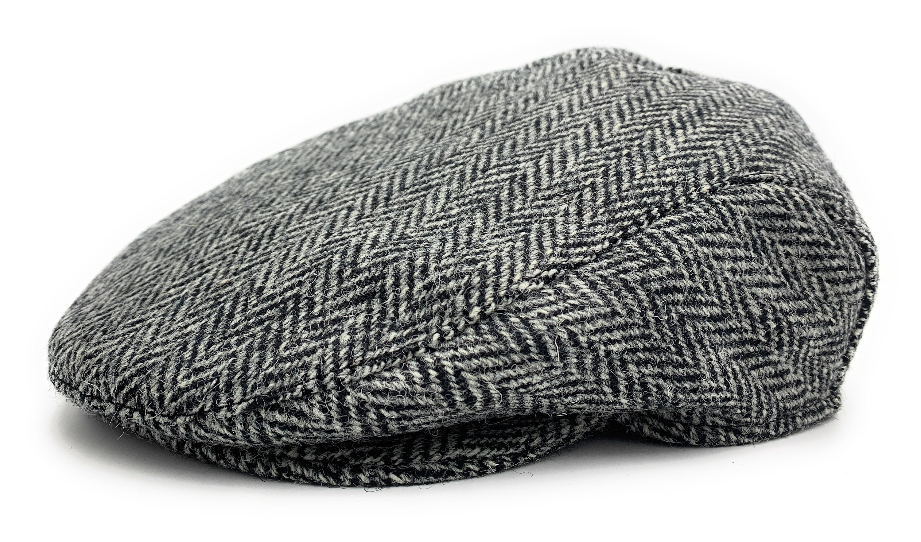 Authentic Men's Harris Tweed Flat Cap Grey Herringbone Etsy