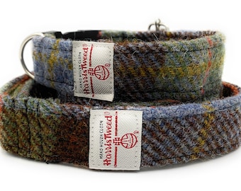 Set handgemaakte halsband en riem Harris Tweed Macleod Tartan