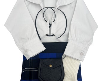 Ramsay Blue Tartan Baby Adjustable Kilt Outfit