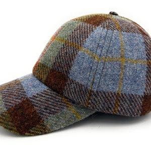Harris Tweed Macleod Tartan Traditional Golf Baseball Adjustable Cap Hat Unisex One Size Made in Scotland