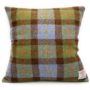 Harris Tweed Macleod Tartan Quadratischer Kissenbezug Made In Scotland 40 cm x 40 cm