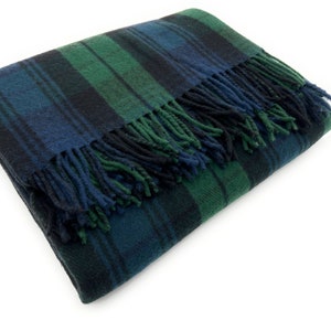 Black Watch 100% New Wool Tartan Blanket Throw Brand New