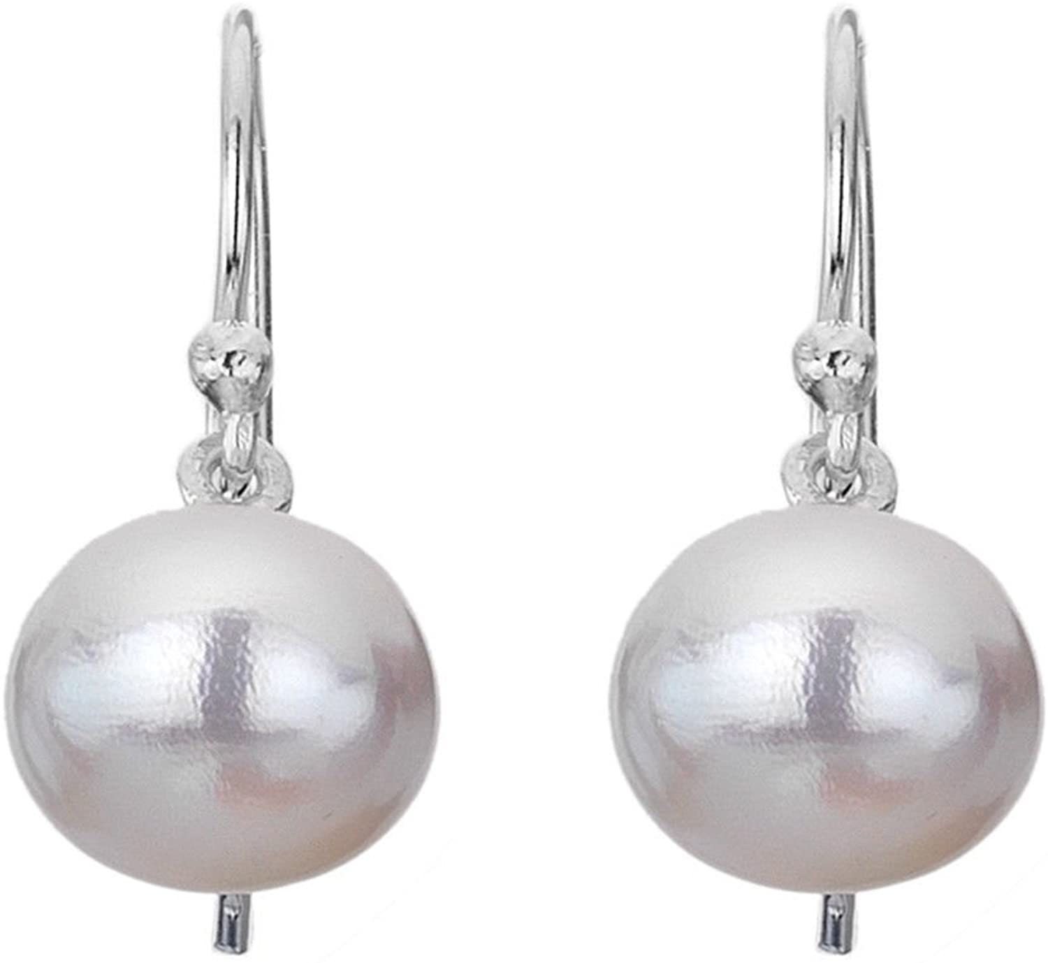 Sea Gems Sterling Silver Earrings Original Fresh Water Pearl - Etsy