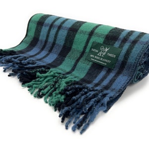 Campbell Ancient 100% New Wool Knee Blanket Quality Rug  172cm x 78cm Brand New