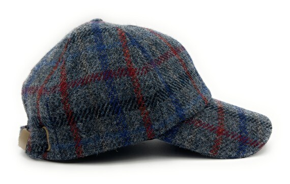 Mens Harris Tweed Slate Grey Check Traditional Golf Baseball  display picture 1