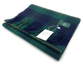 Mint Johnstons of Elgin Scotland Scarf Brown Grey Plaid Tartan - Etsy