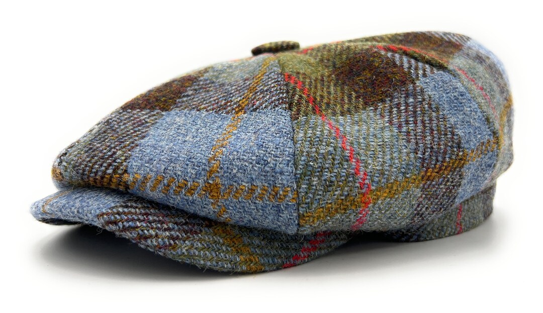 Harris Tweed Macleod Tartan Traditional Peak Eight Panel