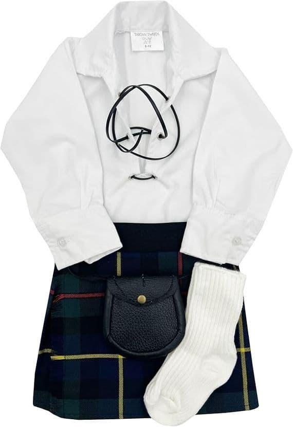 Cornish Nationale Tartan Baby Verstellbar Kilt Kilt, Hemd