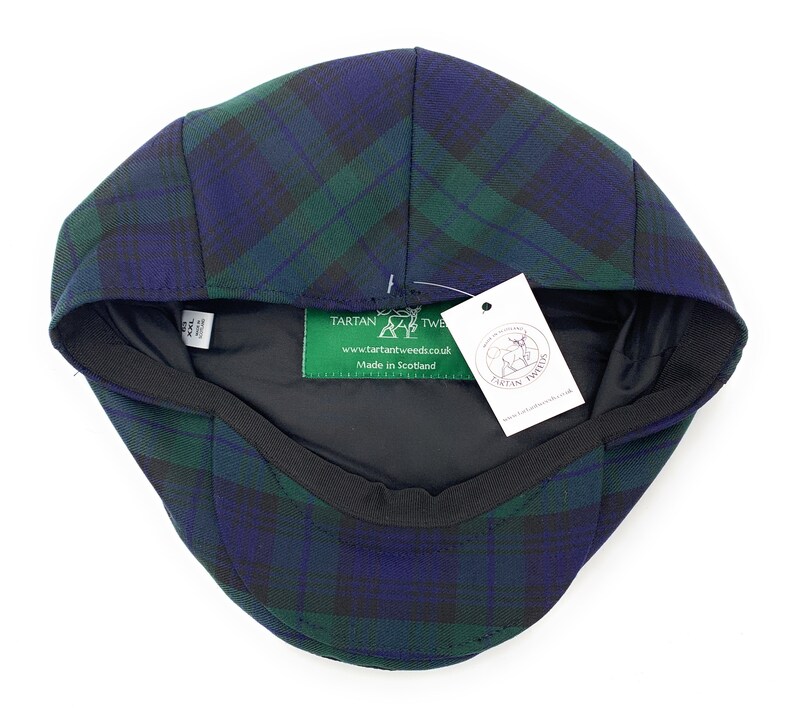 Men's Black Watch Tartan Flat Cap Made in Scotland Etsy