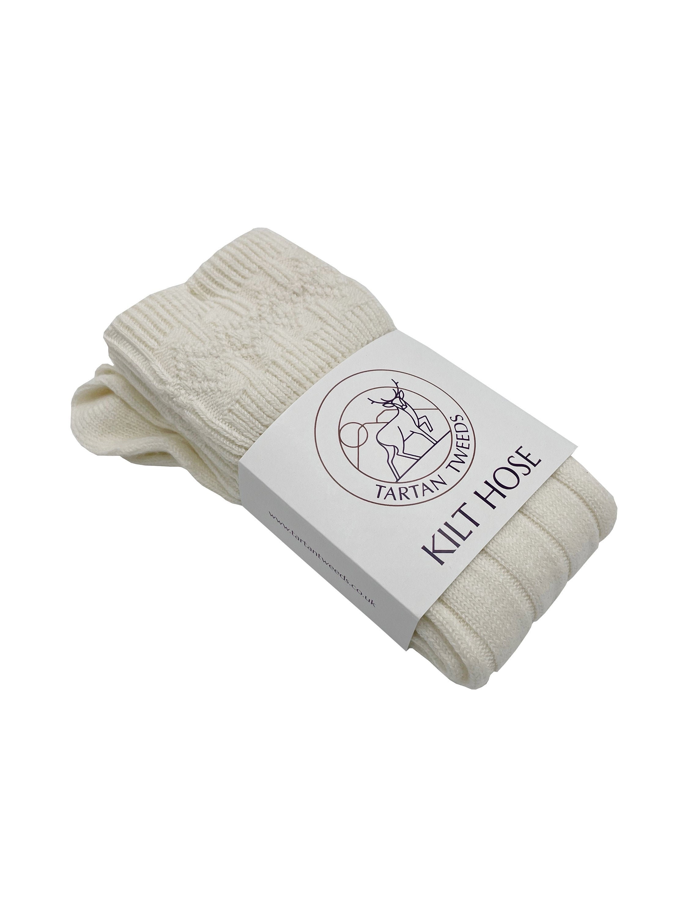Calze Lunghe Uomo In Misto Lana - Modello Scozzese Highland - Tubo Per Kilt (Taglia 6-11 UK)