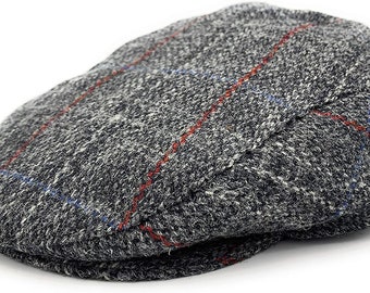 Harris Tweed Flat Cap One-Size Grey Check