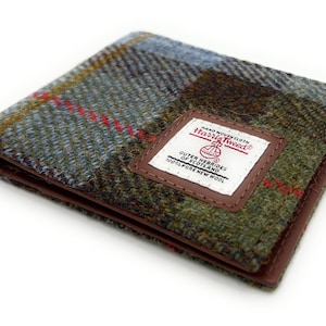 Hombre Harris Tweed Macleod Tartan Bifold Monedero