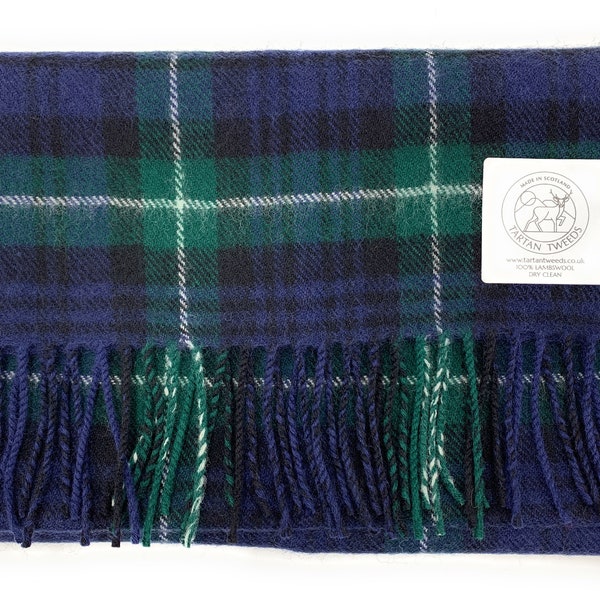 Bufanda del clan de tartán de lana de cordero Lamont fabricada en Escocia 170 cm x 25 cm