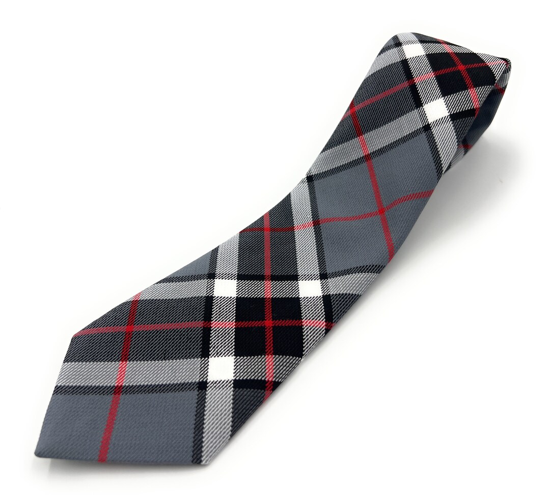 Thomson Gray Pattern Men's Thomson Grey Tartan Neck Tie - Etsy