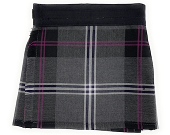 Grey Weekender Adjustable Baby Tartan Kilt Age 0-36 Months Unisex