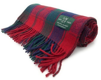 Robertson Red 100% New Wool Knee Blanket Quality Rug  172cm x 78cm Brand New