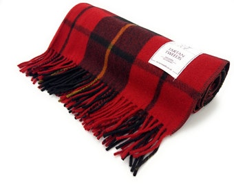 Wallace 100% New Wool Tartan Knee Blanket Quality Carpet 172cm x 78cm Brand New