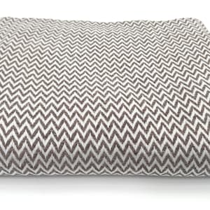 Coperta in misto cashmere a zig-zag rifinita a mano, morbida e calda, 130 x 200 cm