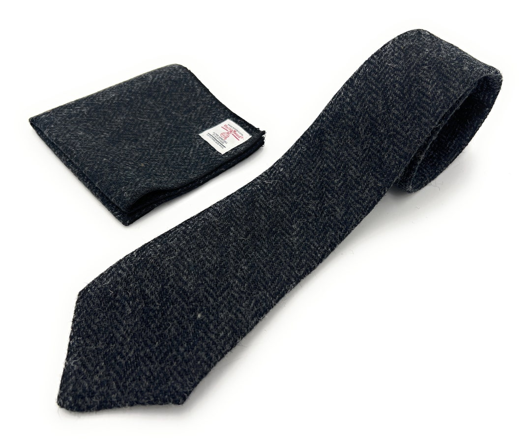 Ruth & Boaz Men's Tweed Necktie – Classic Black Tweed For Weddings & Parties - View #9
