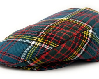 Anderson Modern Tartan Flat Cap Comfort Fit Quilted Lining Made in Scotland S-XXL