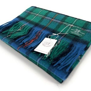 Mackenzie Ancient Large Tartan Scottish Clan Scarf 100% Lambswool Unisex 180cm x 30cm