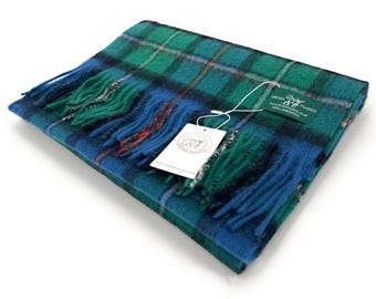 Mackenzie Ancient Large Tartan Scottish Clan Scarf 100% Lambswool Unisex 180cm x 30cm