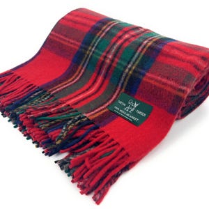 Royal Stewart Tartan 100% New Wool Blanket Throw Brand New