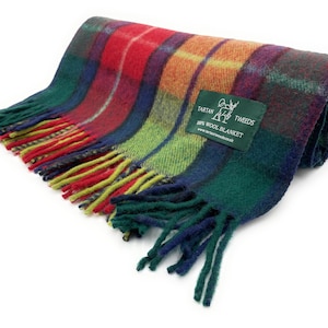 Buchanan Modern 100% New Wool Knee Blanket Quality Rug  172cm x 78cm Brand New