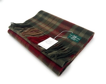 Buchanan Autumn Tartan Clan Scarf 100% Wool Unisex 180cm x 30cm