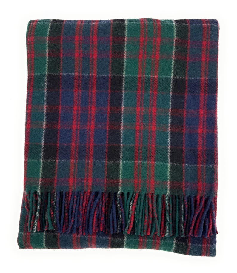MacDonald of Clanranald Tartan Crest Blanket Wave Style