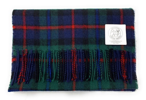 Men's Pure Wool Tartan Tie - Woven In Scotland, Campbell Of Cawdor Modern Pattern, 142cm - View #3