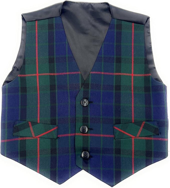 Baby Boys Gunn Modern Tartan Waistcoat 1-9 Years New Zealand