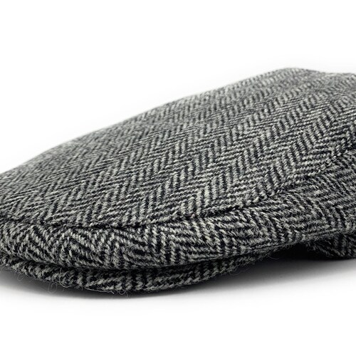 Harris Tweed Flat Cap Golf Hat Brown 