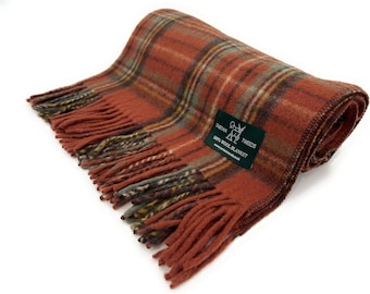 Tapis Royal Stewart antique 100 % laine vierge tartan aux genoux de qualité 172 cm x 78 cm