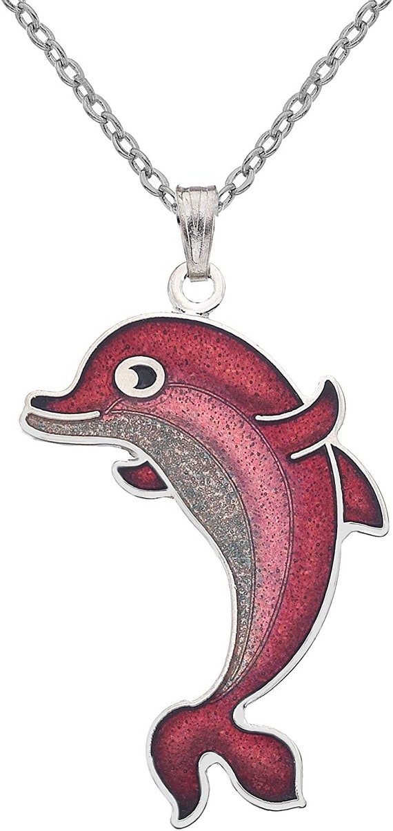 Pink dolphin shop necklace
