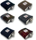 Harris Tweed Stainless Steel Hip Flasks 6oz